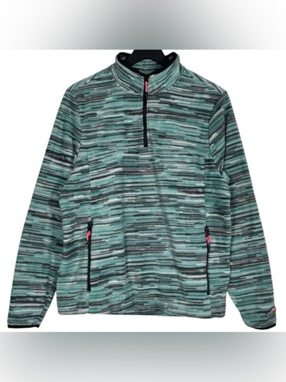 Chubbies Teal Striped Half-Zip Pullover. Size XXL